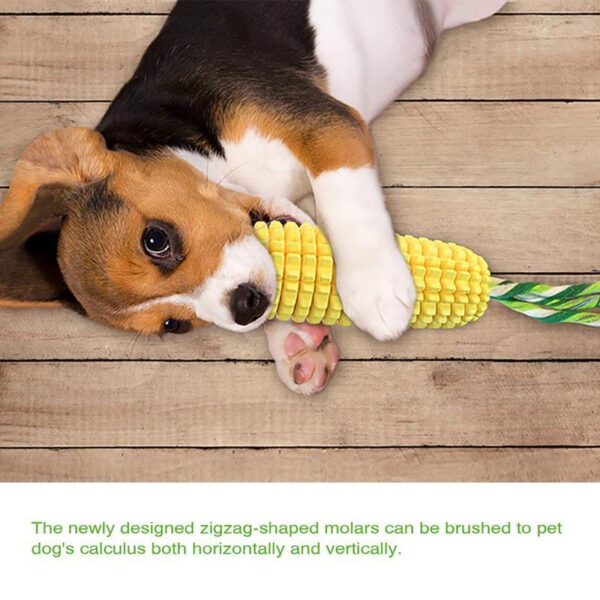 PROKEl Dog Chew Toys Corn Stick Toy For Smal  MediumLarge Breed 5.8   Squeak Corn Stick Ropetoy - Image 7